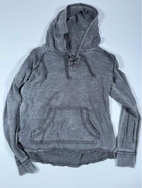 Ocean Drive Gray Hooded Sweatshirt w/ Sherpa Lining Small